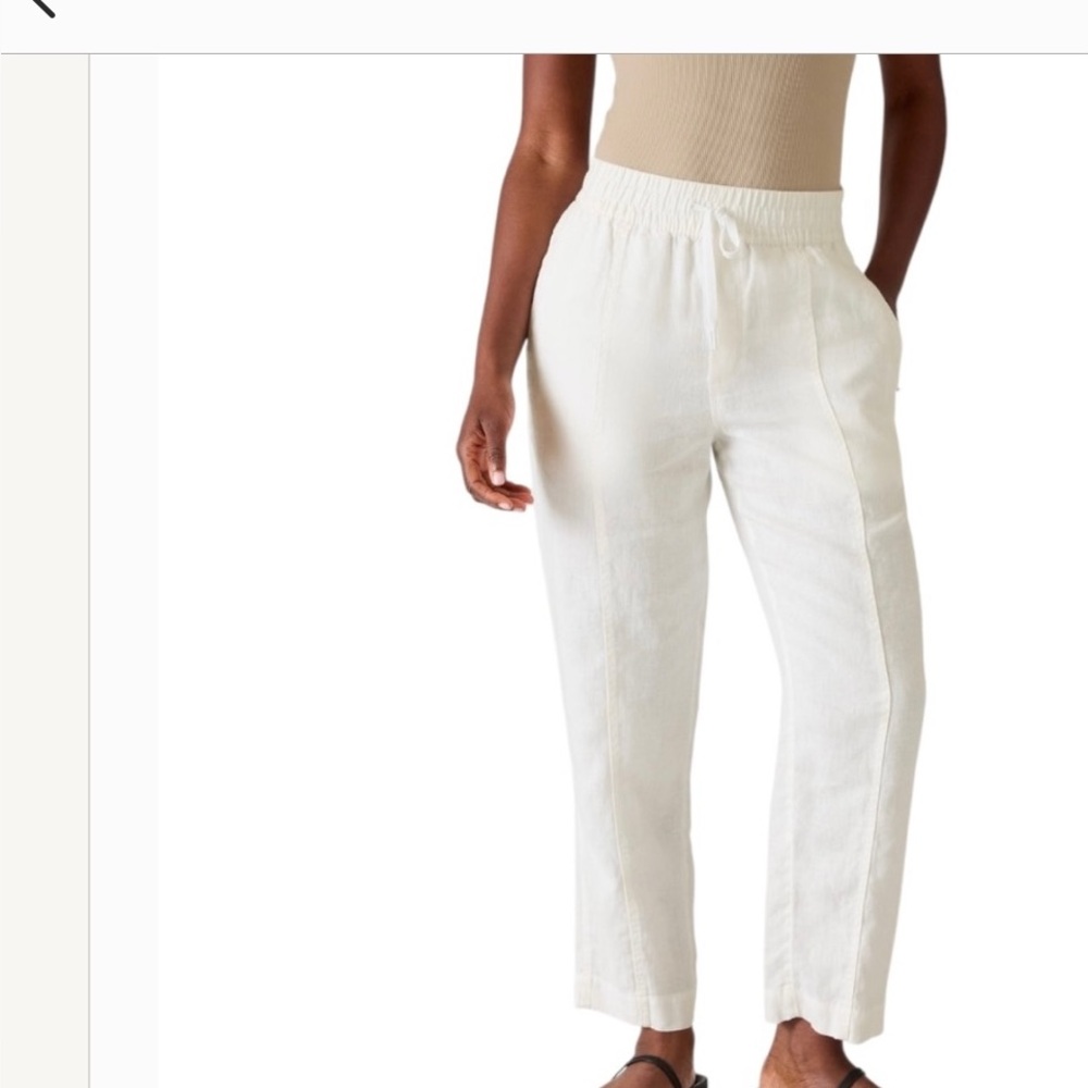 Linen Pants Athleta Retreat ankle NWOT